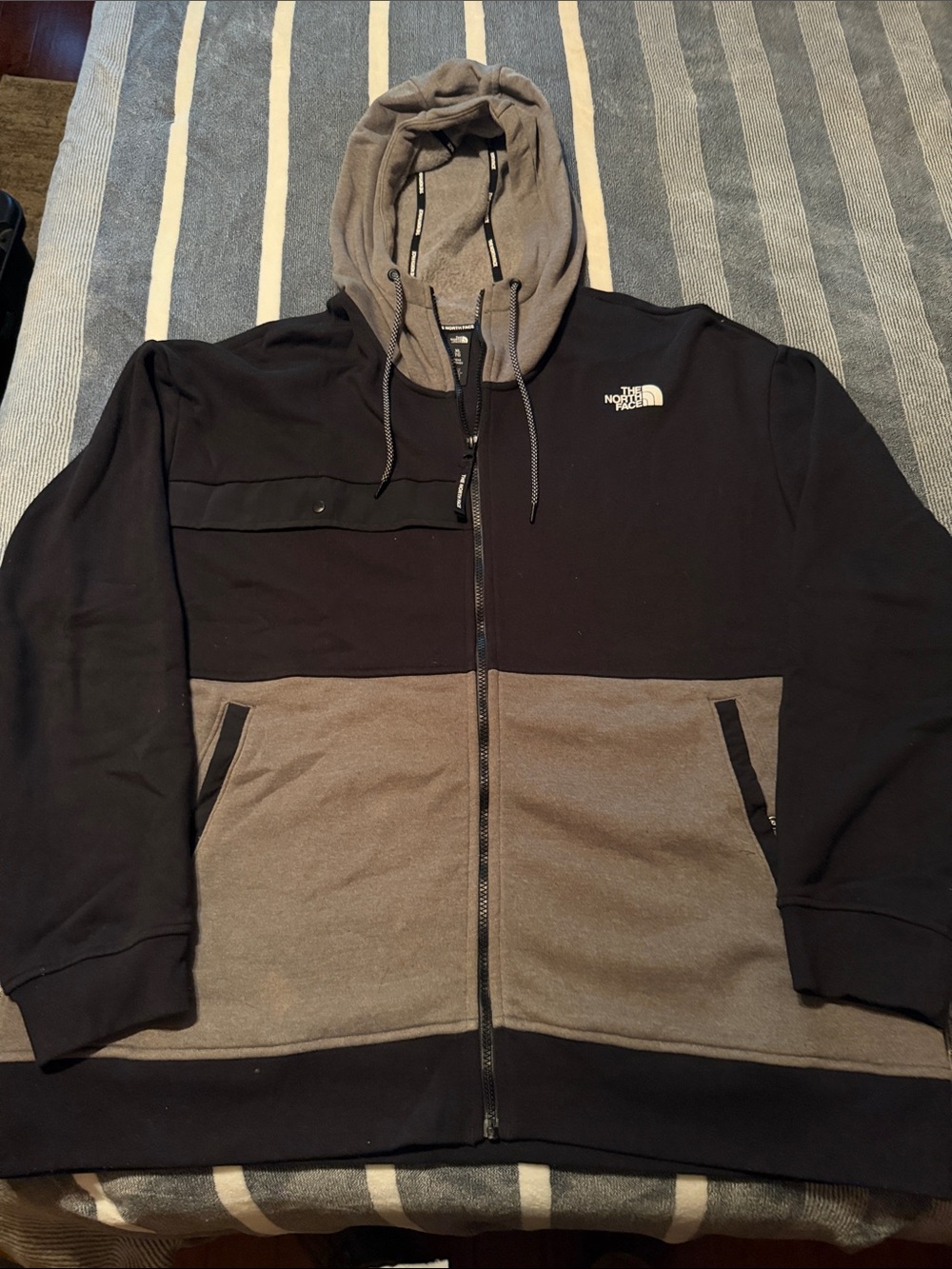 The North Face Men’s Black & Gray Full-Zip Hoodie